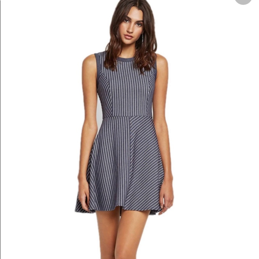 BCBGeneration denim striped mini dress